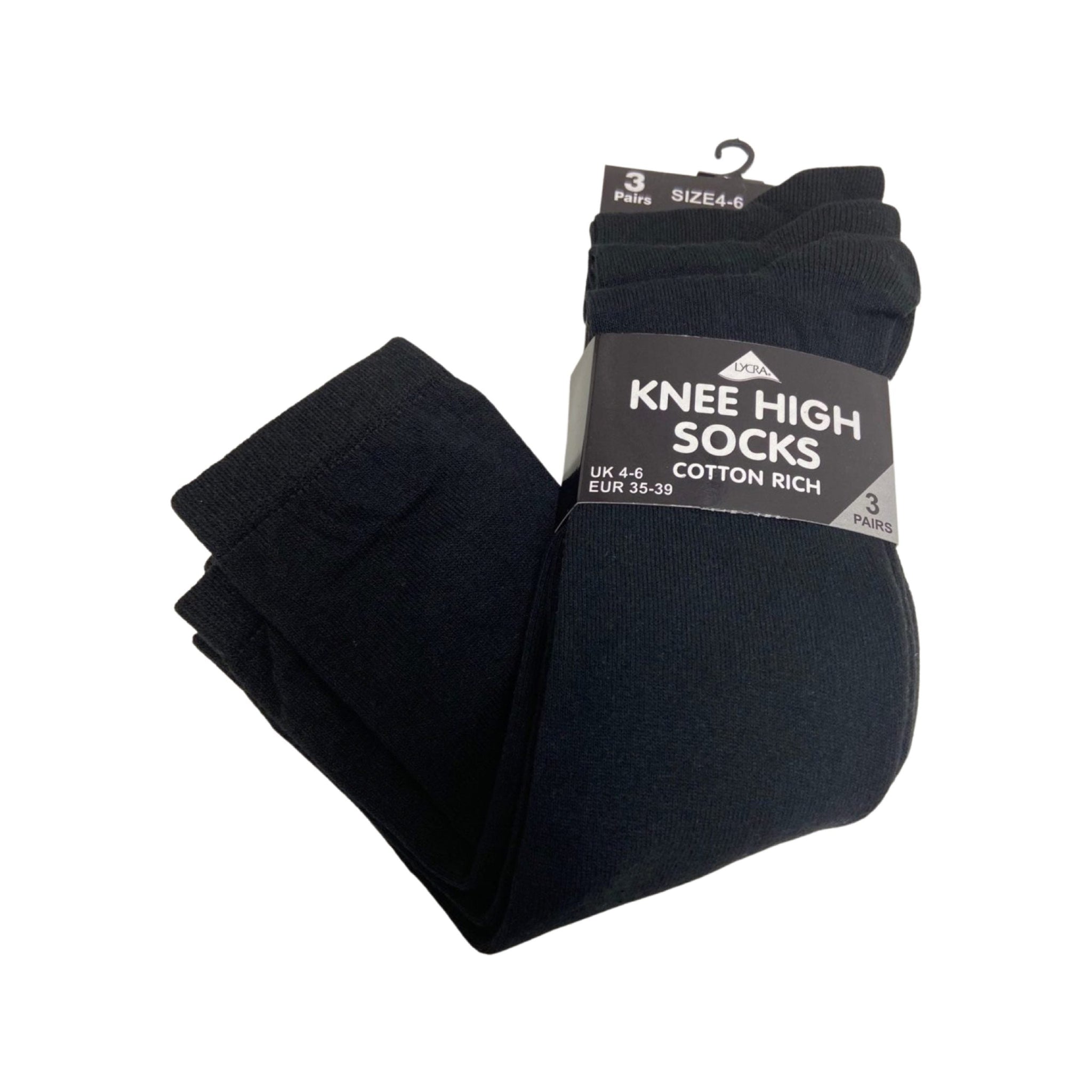 3 Pack Boys & Girls School Uniform Premium Cotton Rich Knee High - View #3